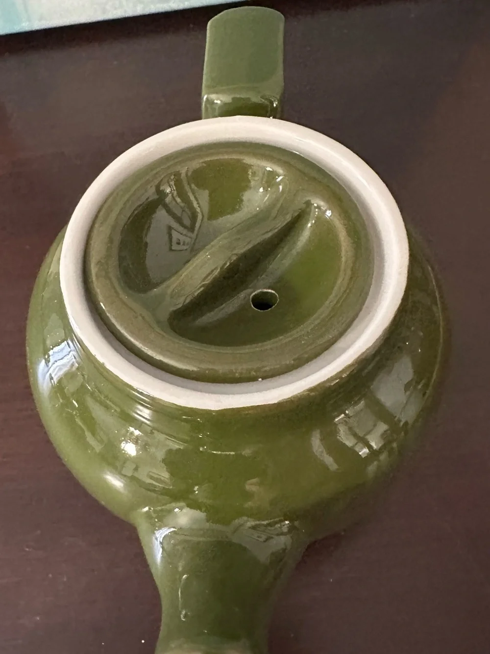 Olive Green Ceramic mini Teapot